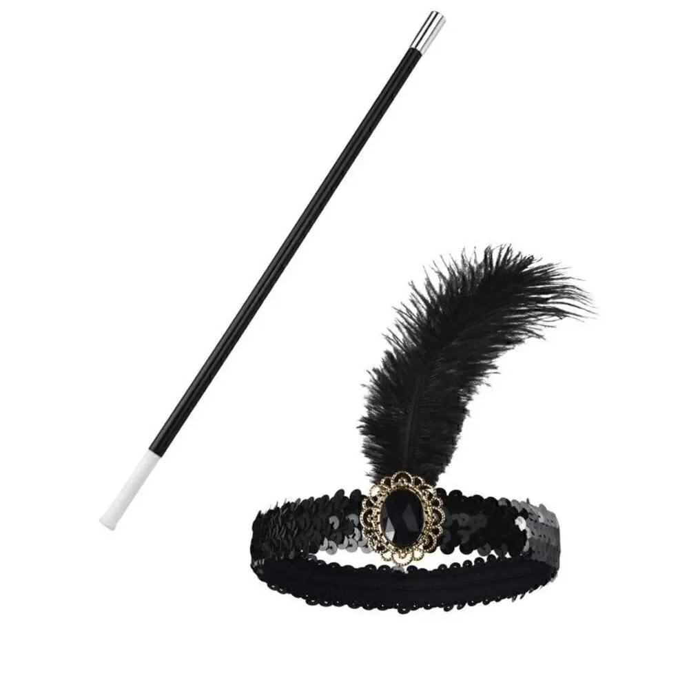 5PCS 1920s Accessories Flapper Great Gatsby Vintage Retro Costume Set NEW